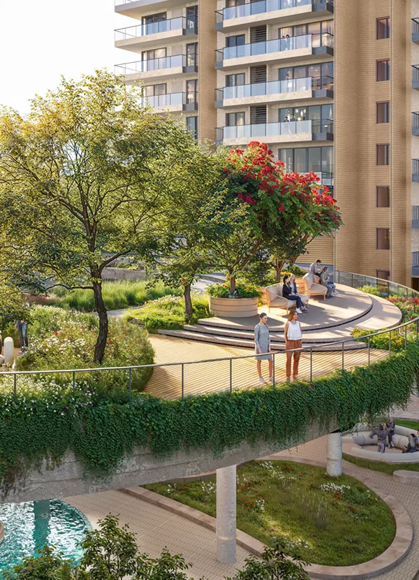 Conscient Elaira Sector 80 Gurgaon terrace garden with seating area